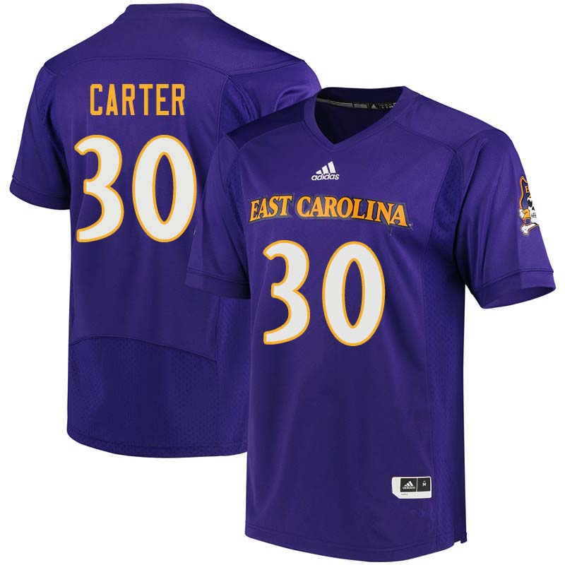 Men #30 Joe Carter East Carolina Pirates College Football Jerseys Sale-Purple